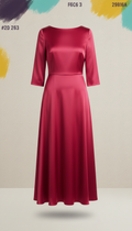 Robe midi en soie fluide