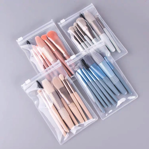 8 Makeup Brush Set Portable Soft Hair Powder Concealer Eye Shadow Blush Foundation Brush Full Set Beauty Tools