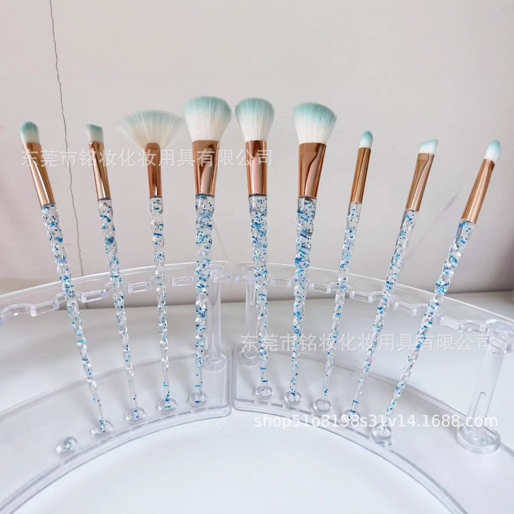 10 Pcs Threaded Makeup Brush Unicorn Makeup Brush suit Multifunctional Full Set Beauty Brush Makeup Tools