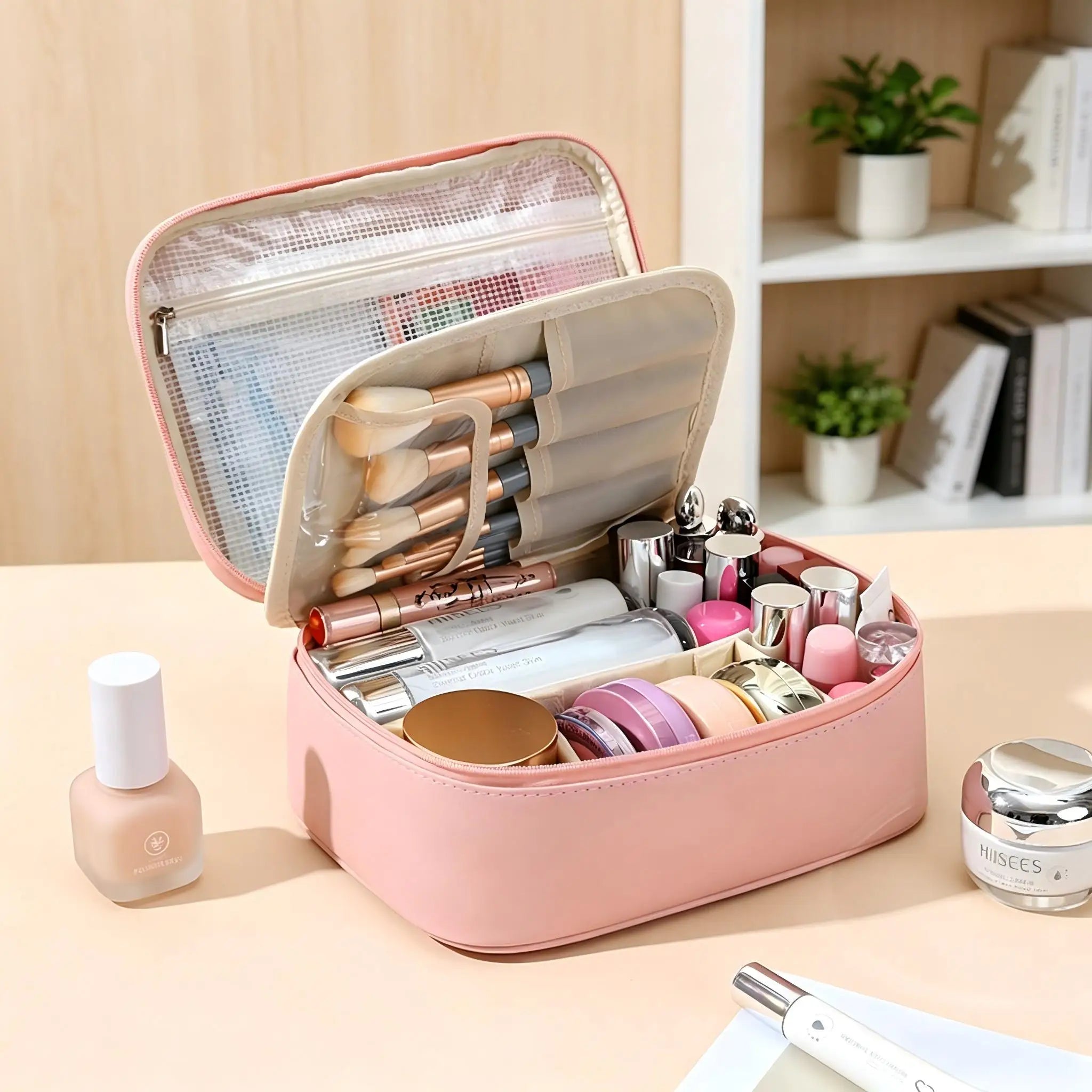 Luxury Large Capacity Women Cosmetic Bag Portable Travel Makeup Organizer Waterproof Toiletry Storage Bag For Trip Vacation