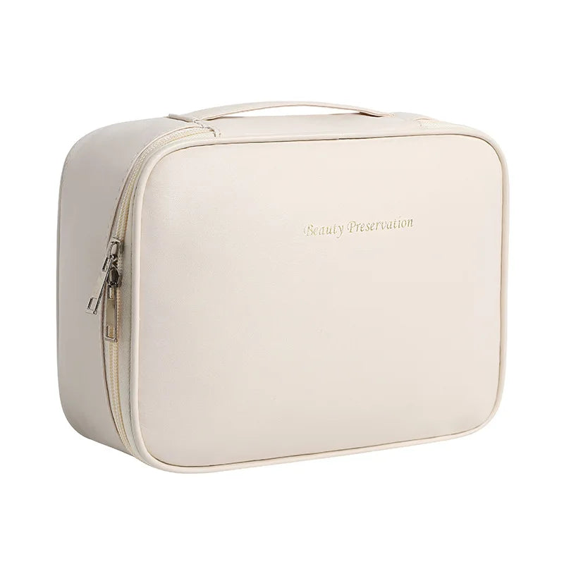 Large Capacity Women's Cosmetic Bag Makeup Bag Double Layer Luxury Cosmetics Organizer Travel Essentials Women's Cosmetic Bag