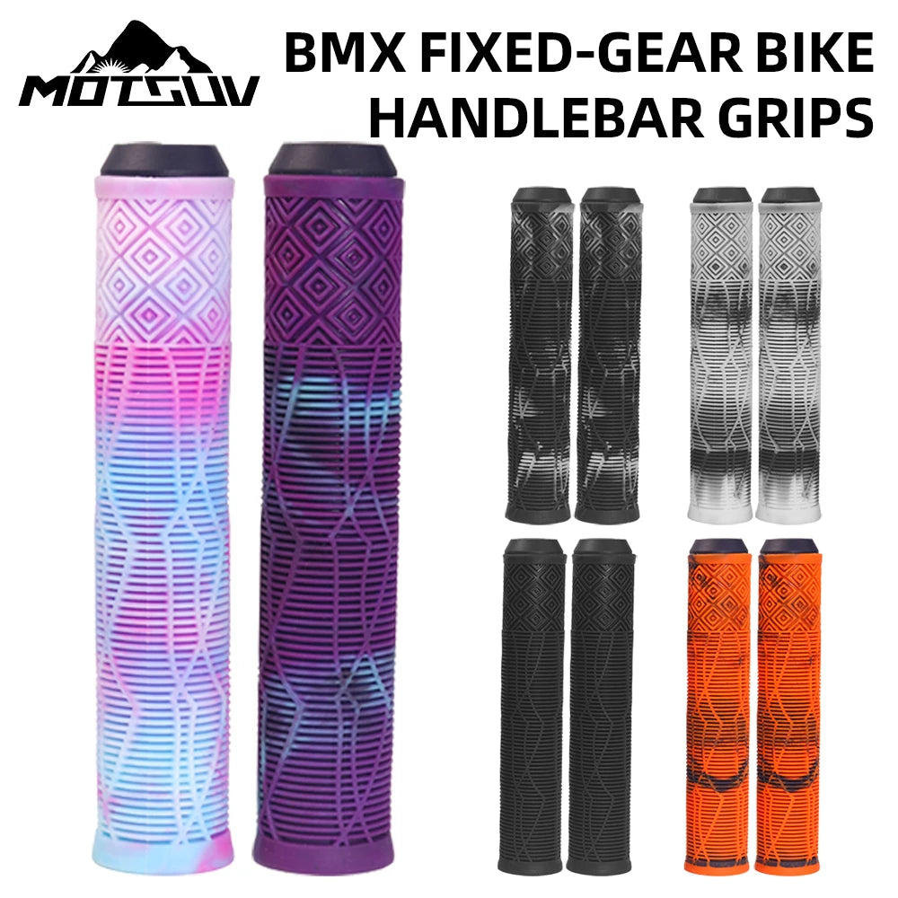 MOTSUV 1 Pairs Rubber Bicycle Handlebar Grips Lengthening Soft Non-Slip160mm Lengthening MTB Bike Bar Cuffs Cycling Parts