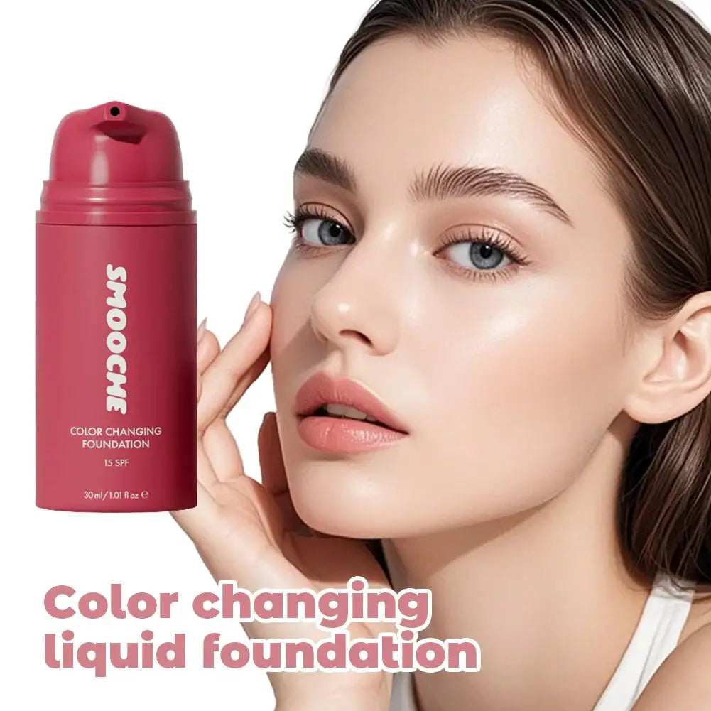 Natural Glow Color Changing Foundation Lightweight Formula Brightens Dull Skin And Acts As Daily Flawless Makeup Base