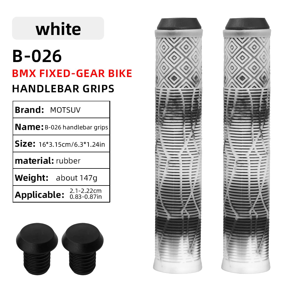 MOTSUV 1 Pairs Rubber Bicycle Handlebar Grips Lengthening Soft Non-Slip160mm Lengthening MTB Bike Bar Cuffs Cycling Parts