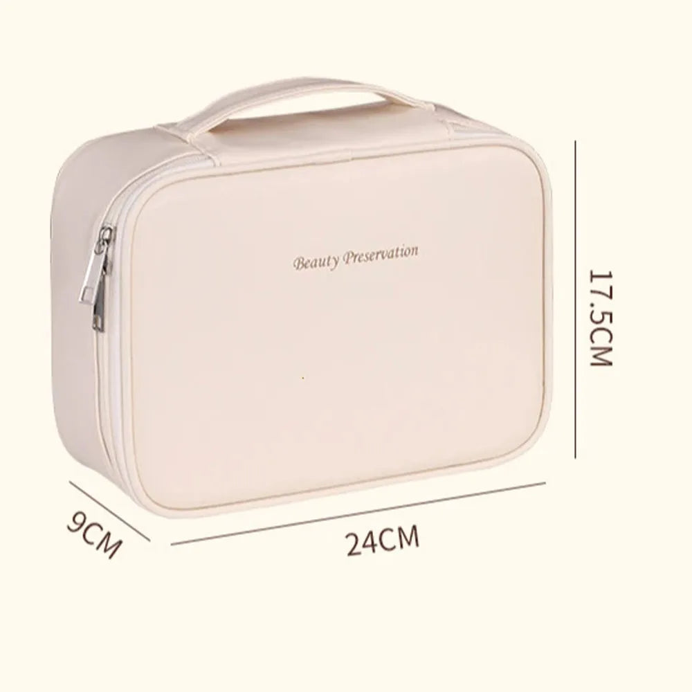 Double Layer Large Capacity Women's Cosmetic Bag Luxury Makeup Bag Cosmetics Organizer Travel Essentials Women's Cosmetic Bag