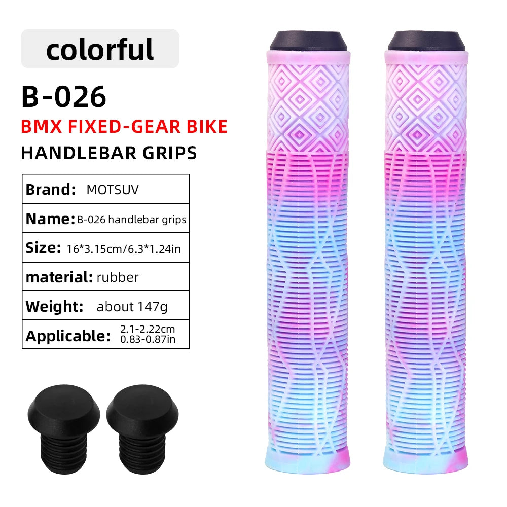 MOTSUV 1 Pairs Rubber Bicycle Handlebar Grips Lengthening Soft Non-Slip160mm Lengthening MTB Bike Bar Cuffs Cycling Parts