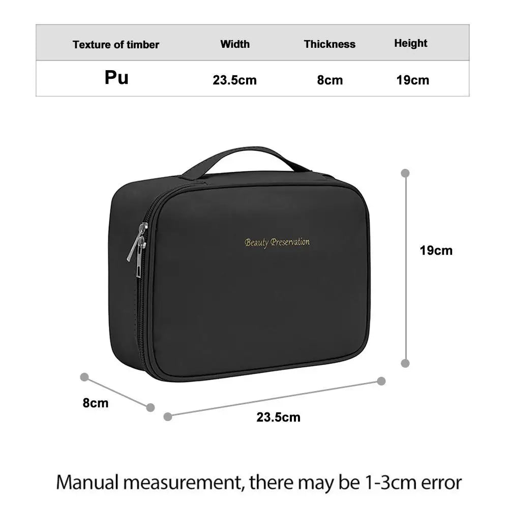 Women's Cosmetic Bag Makeup Bag Double Layer Large Capacity Luxury Cosmetics Organizer Travel Essentials Women's Cosmetic Bag