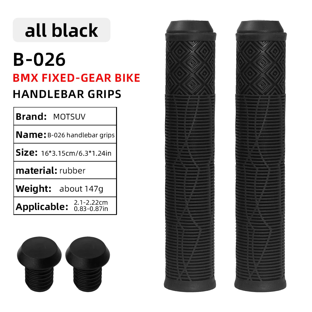 MOTSUV 1 Pairs Rubber Bicycle Handlebar Grips Lengthening Soft Non-Slip160mm Lengthening MTB Bike Bar Cuffs Cycling Parts