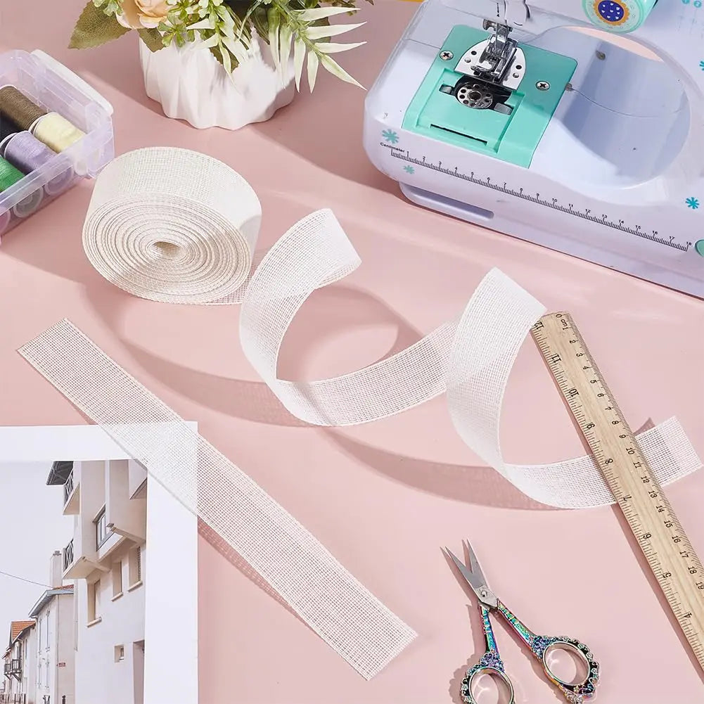Fishbone Hem Tape for Sewing, Chiffon Thin Fabrics, Polyester Frills Hem Sewing Guide Tape Wide Corset DIY Handmade Craft Cloth
