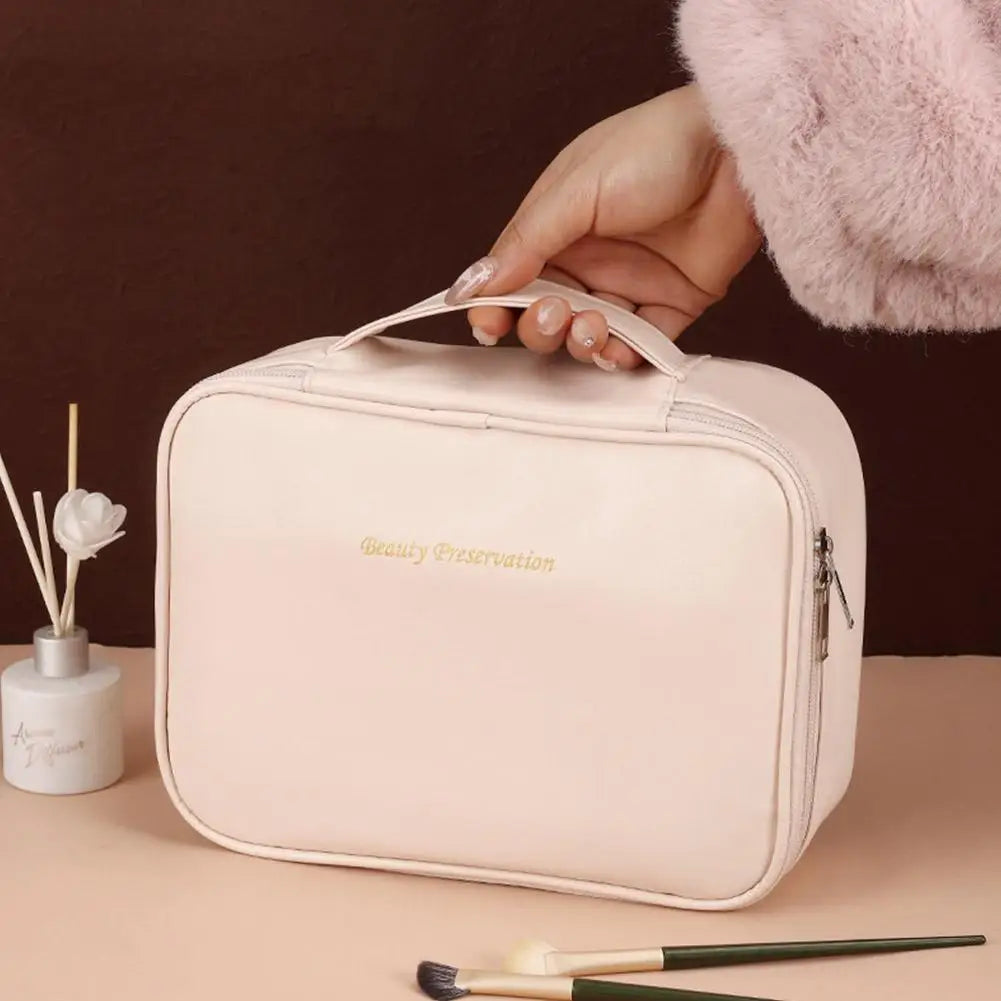 Women's Cosmetic Bag Makeup Bag Double Layer Large Capacity Luxury Cosmetics Organizer Travel Essentials Women's Cosmetic Bag