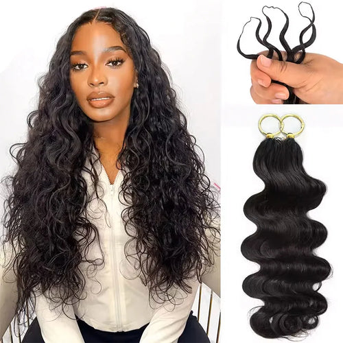 12A Knotless Pre Separated Body Wave Feather Crochet Human Hair Real Hair Extensions For Braiding Twist Feather Line For Women