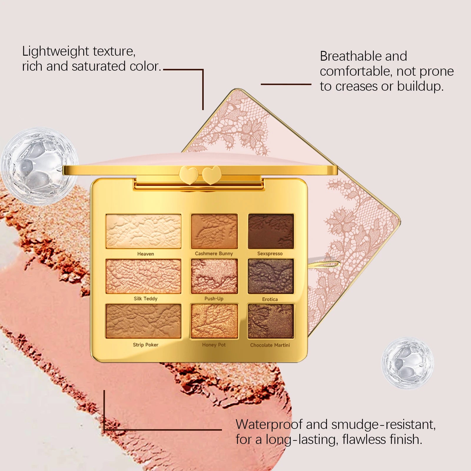 9 Color Multifunctional Makeup Palette Glitter Eye Shadow Shimmer Pallet Highlighter Powder Brush Beauty Kit Eye Cosmetic 12g