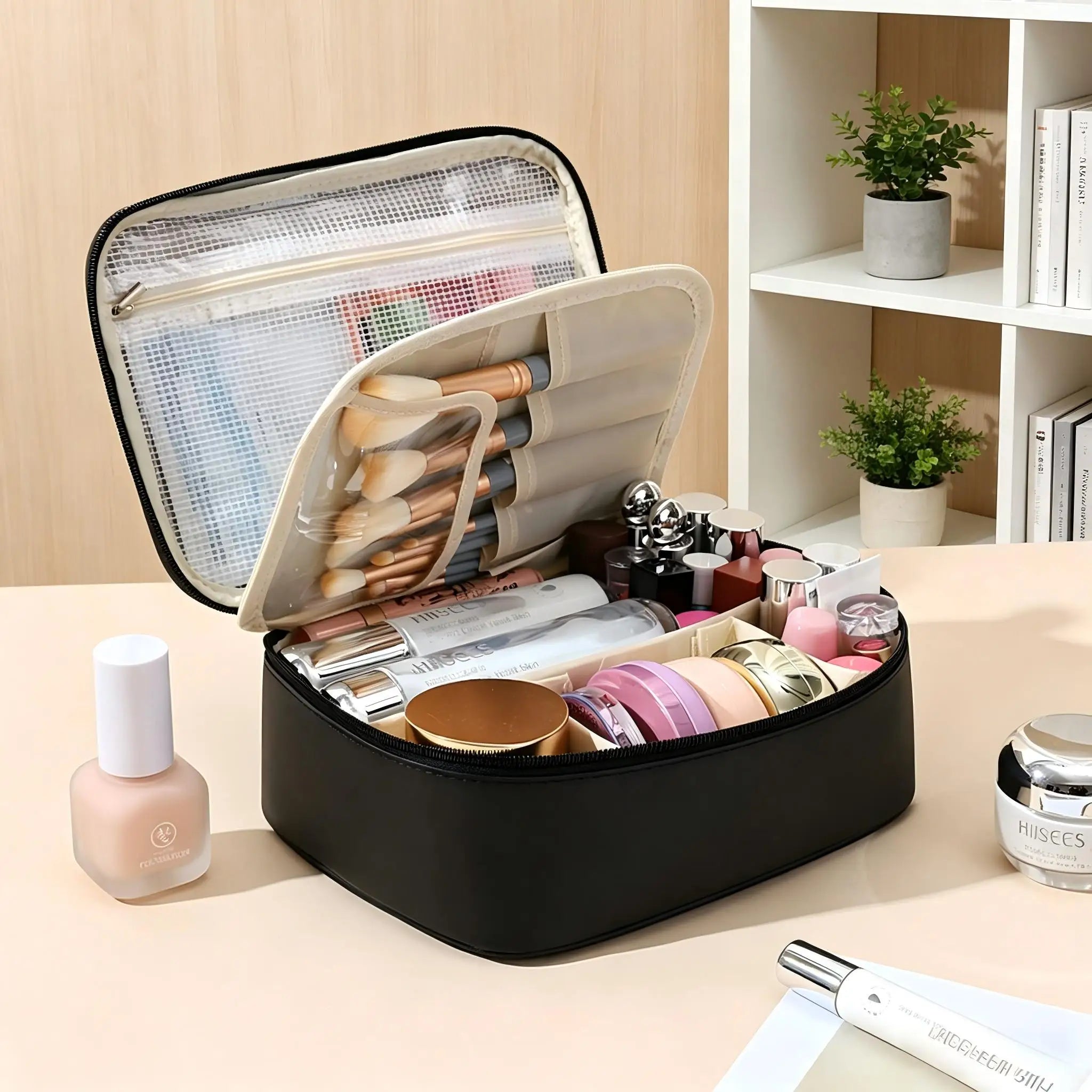 Luxury Large Capacity Women Cosmetic Bag Portable Travel Makeup Organizer Waterproof Toiletry Storage Bag For Trip Vacation